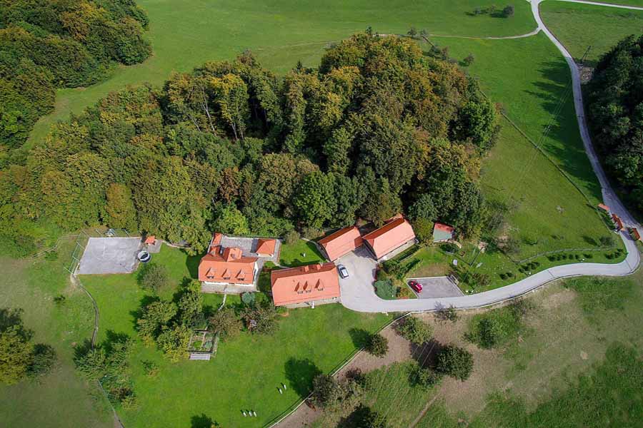 Landgoed Slovenie van bovenaf